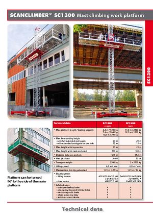 Radne kranske podizne platforme Scanclimber SC 1300 D