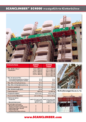Radne kranske podizne platforme Scanclimber SC 4000 D