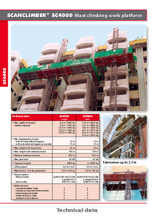 Radne kranske podizne platforme Scanclimber SC 4000 D