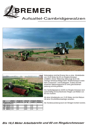 Livadski i poljski valjci Bremer CW 1520/50