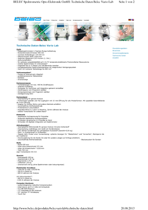 Metalni analizatori Belec Belec Vario lab