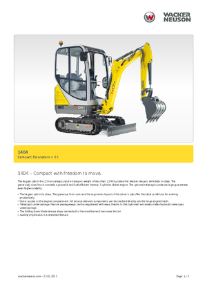 Mini bageri Neuson 1404