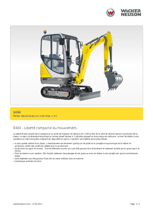 Mini bageri Neuson 1404