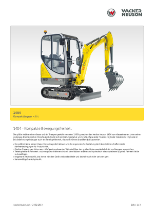 Mini bageri Neuson 1404