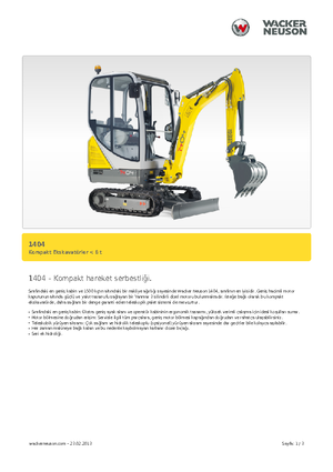 Mini bageri Neuson 1404