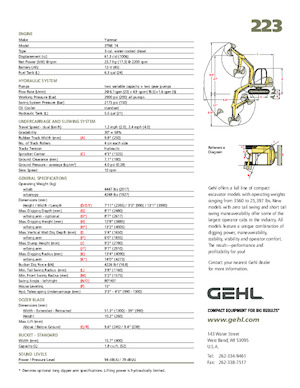 Mini bageri Gehl 223 