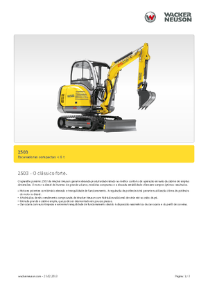 Mini bageri Neuson 2503