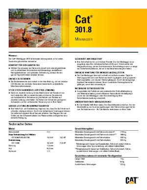 Mini bageri Caterpillar 301.8