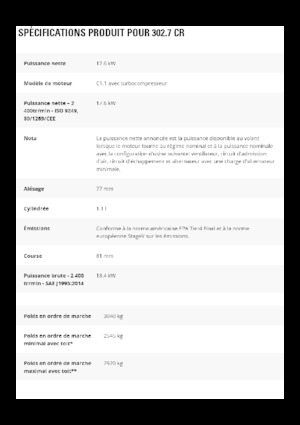 Mini bageri Caterpillar 302.7 CR