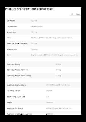 Mini bageri Caterpillar 302.7D CR