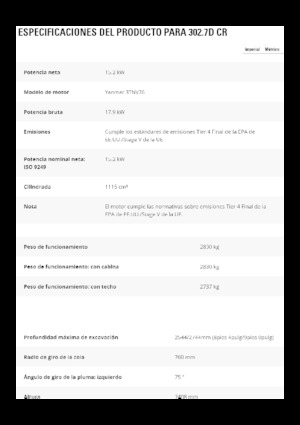 Mini bageri Caterpillar 302.7D CR