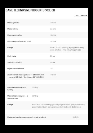 Mini bageri Caterpillar 303E CR