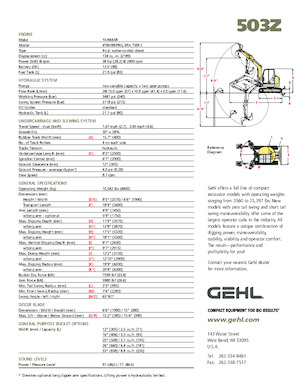 Mini bageri Gehl 503Z
