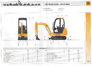 Mini bageri JCB 8016