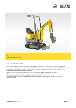 Mini bageri Neuson 803