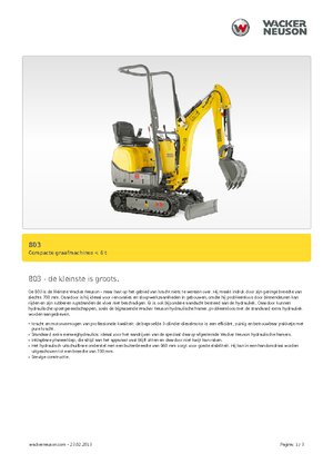 Mini bageri Neuson 803