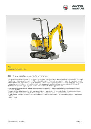 Mini bageri Neuson 803