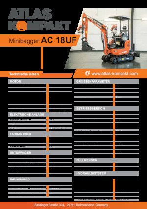 Mini bageri Atlas Kompakt AC 18UF