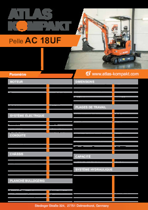 Mini bageri Atlas Kompakt AC 18UF