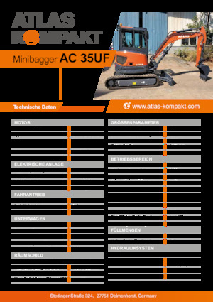 Mini bageri Atlas Kompakt AC 35UF