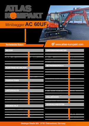 Mini bageri Atlas Kompakt AC 60UF