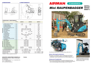 Mini bageri Airman AX 18-4