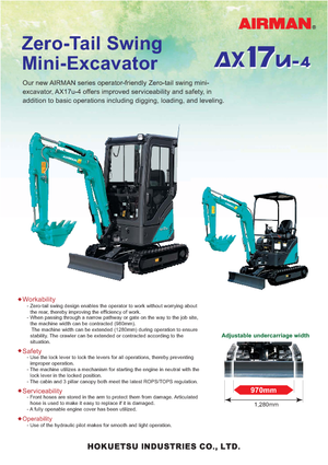 Mini bageri Airman AX 17 U 4