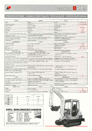 Mini bageri Yanmar B 27-2