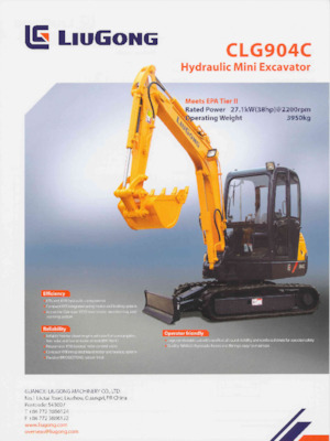 Mini bageri Liugong CLG904C 