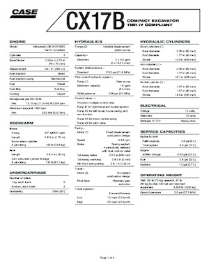 Mini bageri Case CX17B 
