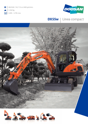 Bageri na kotačima Doosan DX55W