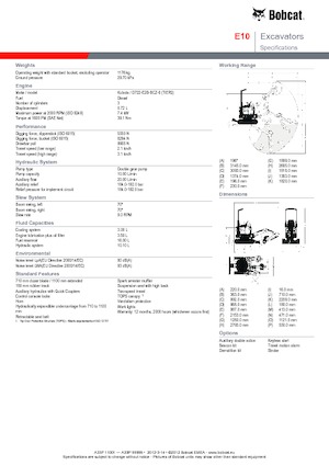 Mini bageri Bobcat E10