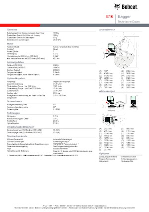 Mini bageri Bobcat E 16