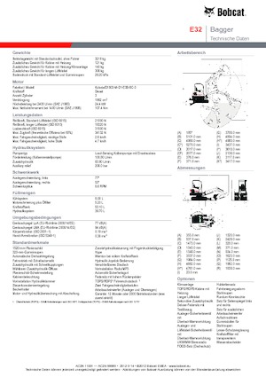 Mini bageri Bobcat E32