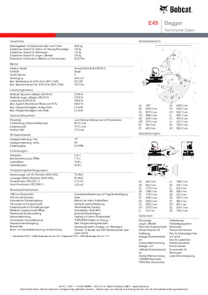 Mini bageri Bobcat E45