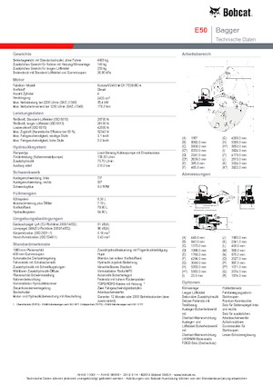 Mini bageri Bobcat E50z