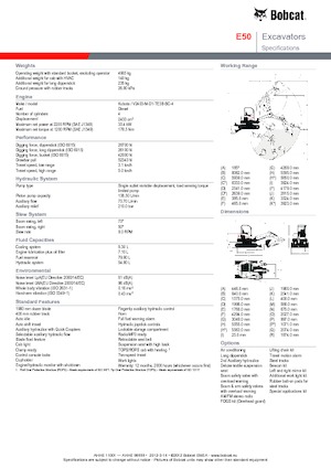 Mini bageri Bobcat E50z