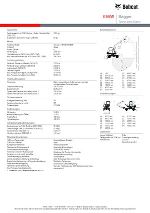Mini bageri Bobcat E55W