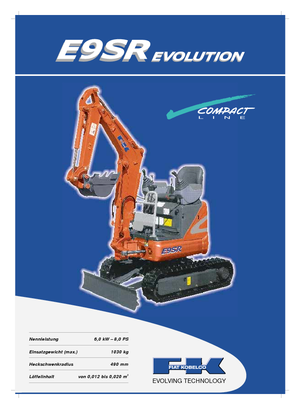 Mini bageri Fiat Kobelco E 9 SR