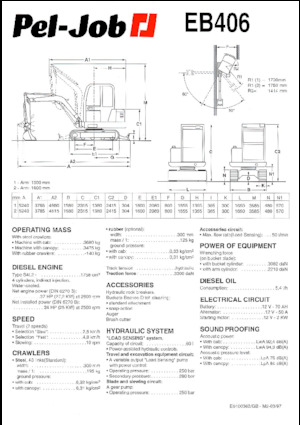 Mini bageri Pel-Job EB 406