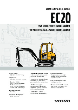 Mini bageri Volvo EC20
