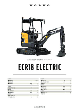 Mini bageri Volvo ECR18 ELECTRIC