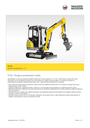 Mini bageri Wacker Neuson ET 20