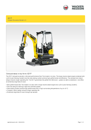 Mini bageri Wacker Neuson EZ17