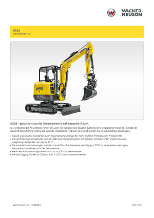 Mini bageri Wacker Neuson EZ38