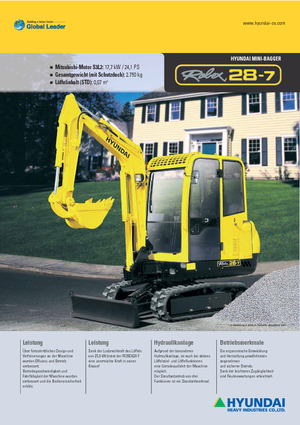 Mini bageri Hyundai R 28-7