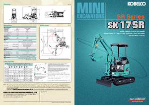 Mini bageri Kobelco SK 17 SR 3