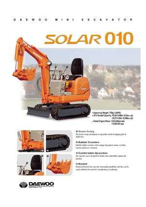 Mini bageri Doosan Solar 010