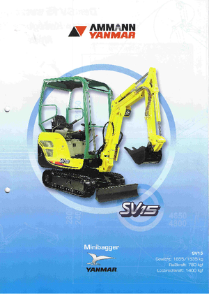 Mini bageri Yanmar SV 15