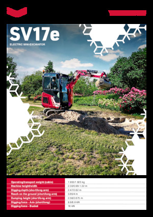 Električni rovokopač gusjeničar Yanmar SV17e